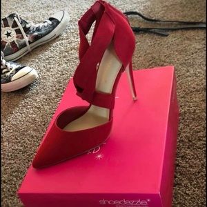 Red Shoe Dazzle heels